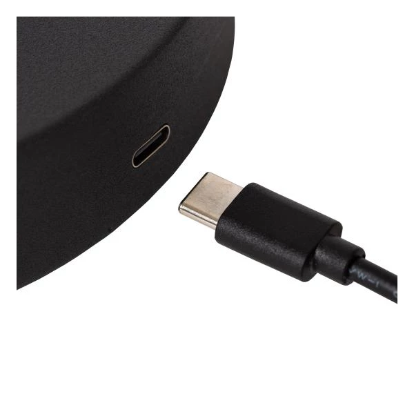 Lucide STIRLING - Oplaadbare Vloerlamp - Accu/Batterij - LED 3 StepDim - 1x3W 2700K - Zwart - detail 3